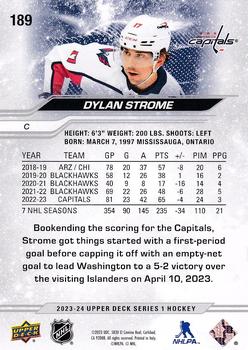 2023-24 Upper Deck #189 Dylan Strome Back