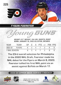 2023-24 Upper Deck #225 Tyson Foerster Back