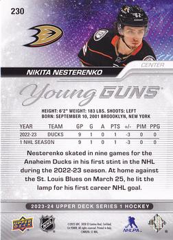 2023-24 Upper Deck #230 Nikita Nesterenko Back