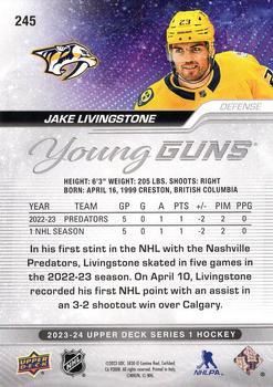 2023-24 Upper Deck #245 Jake Livingstone Back