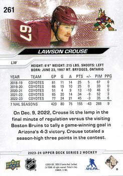 2023-24 Upper Deck #261 Lawson Crouse Back