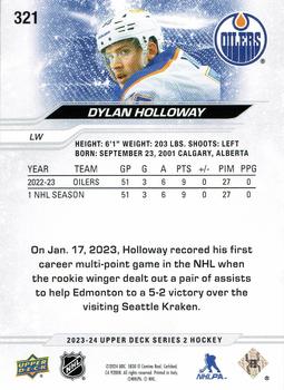 2023-24 Upper Deck #321 Dylan Holloway Back