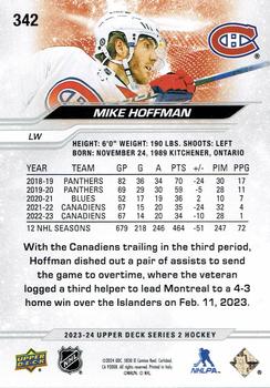 2023-24 Upper Deck #342 Mike Hoffman Back