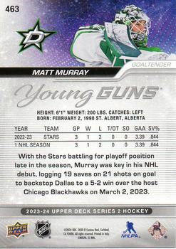 2023-24 Upper Deck #463 Matt Murray Back