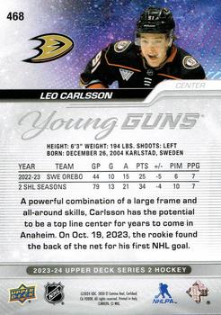 2023-24 Upper Deck #468 Leo Carlsson Back