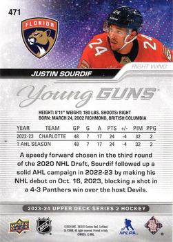 2023-24 Upper Deck #471 Justin Sourdif Back
