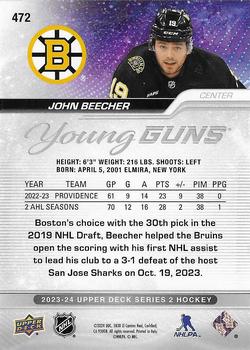 2023-24 Upper Deck #472 John Beecher Back