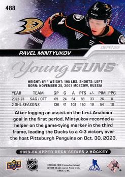 2023-24 Upper Deck #488 Pavel Mintyukov Back