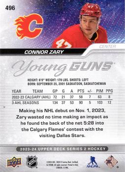 2023-24 Upper Deck #496 Connor Zary Back