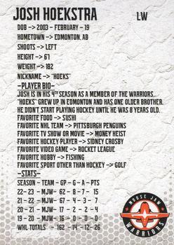 2022-23 Moose Jaw Warriors (WHL) #NNO Josh Hoekstra Back