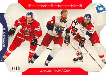 2021-22 Moje karticky Czech Ice Hockey Team - TimeLine Die Cut #TL-JV Jakub Voracek Front