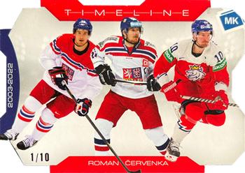 2021-22 Moje karticky Czech Ice Hockey Team - TimeLine Die Cut #TL-RC Roman Cervenka Front