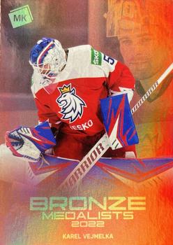 2021-22 Moje karticky Czech Ice Hockey Team - Bronze Medalists 2022 & The Best U20 #BM-3 Karel Vejmelka Front