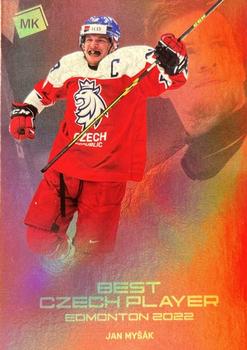 2021-22 Moje karticky Czech Ice Hockey Team - Bronze Medalists 2022 & The Best U20 #BCP-1 Jan Mysak Front