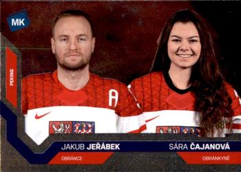 2021-22 Moje karticky Czech Ice Hockey Team - Universe Level 1 #79 Jakub Jerabek / Sara Cajanova Front