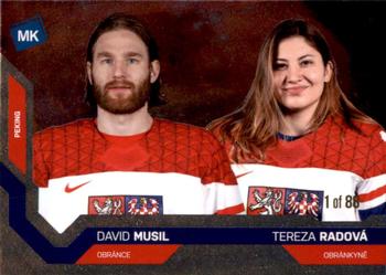 2021-22 Moje karticky Czech Ice Hockey Team - Universe Level 1 #84 David Musil / Tereza Radova Front