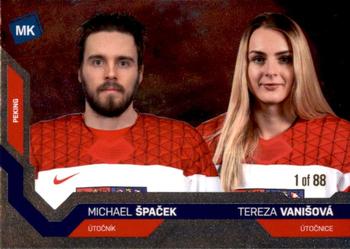 2021-22 Moje karticky Czech Ice Hockey Team - Universe Level 1 #98 Michael Spacek / Tereza Vanisova Front