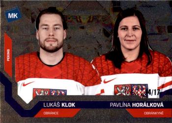2021-22 Moje karticky Czech Ice Hockey Team - Universe Level 3 #80 Lukas Klok / Pavlina Horalkova Front