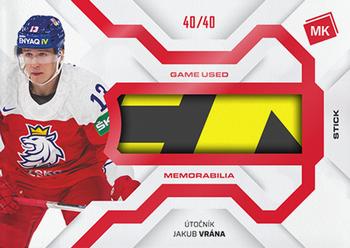 2021-22 Moje karticky Czech Ice Hockey Team - Game Used Memorabilia Red #GUM-16 Jakub Vrana Front