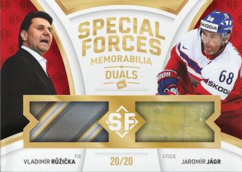 2021-22 Moje karticky Czech Ice Hockey Team - Special Forces Dual #SFMD-10 Vladimir Ruzicka / Jaromir Jagr Front