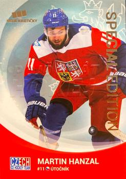 2016-17 Moje karticky Czech Ice Hockey Team - Embossed #8 Martin Hanzal Front