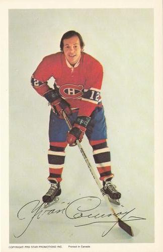 1972-73 Montreal Canadiens Louiseville Sports Enr. Promos #NNO Yvan Cournoyer Front