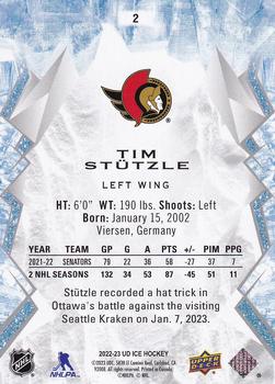 2022-23 Upper Deck Ice #2 Tim Stutzle Back