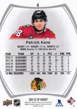 2021-22 SP #6 Patrick Kane Back
