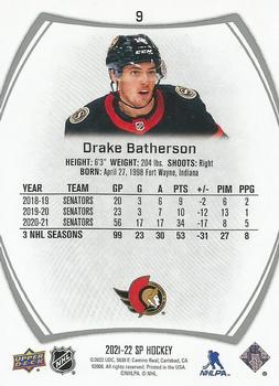 2021-22 SP #9 Drake Batherson Back