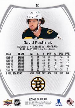 2021-22 SP #10 David Pastrnak Back