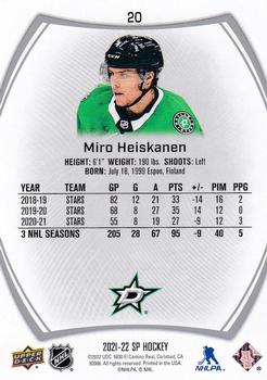 2021-22 SP #20 Miro Heiskanen Back