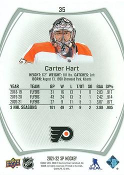 2021-22 SP #35 Carter Hart Back