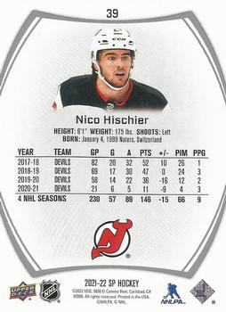 2021-22 SP #39 Nico Hischier Back