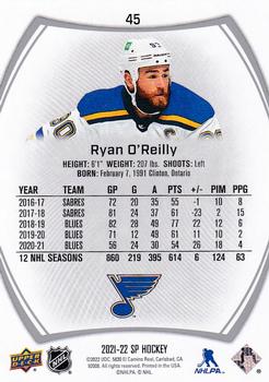 2021-22 SP #45 Ryan O'Reilly Back
