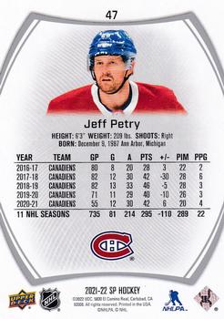 2021-22 SP #47 Jeff Petry Back