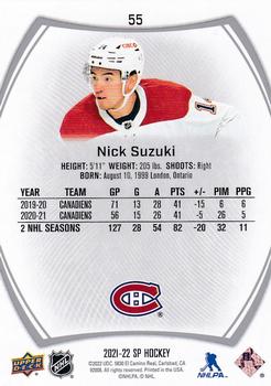 2021-22 SP #55 Nick Suzuki Back