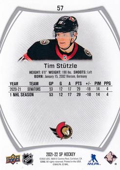 2021-22 SP #57 Tim Stutzle Back
