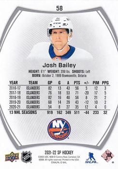 2021-22 SP #58 Josh Bailey Back