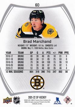 2021-22 SP #60 Brad Marchand Back