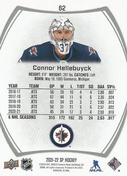 2021-22 SP #62 Connor Hellebuyck Back
