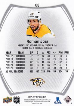 2021-22 SP #83 Roman Josi Back