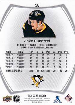 2021-22 SP #90 Jake Guentzel Back