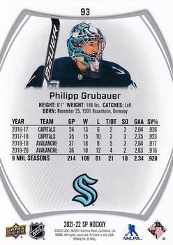 2021-22 SP #93 Philipp Grubauer Back