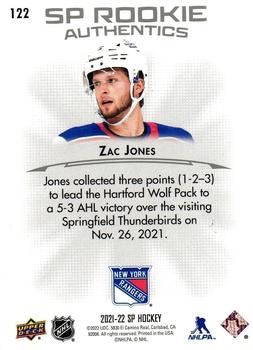 2021-22 SP #122 Zac Jones Back