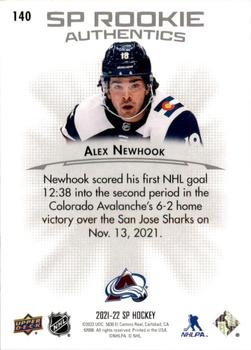 2021-22 SP #140 Alex Newhook Back