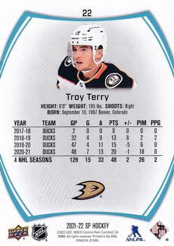 2021-22 SP - Blue #22 Troy Terry Back