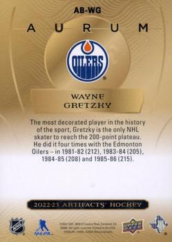 2022-23 Upper Deck Artifacts - Aurum Bounty Achievement #AB-WG Wayne Gretzky Back