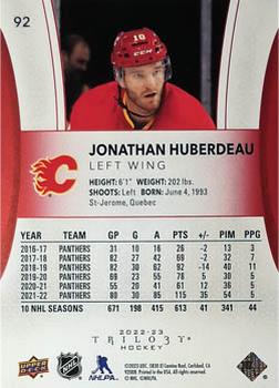 2022-23 Upper Deck Trilogy - Red #92 Jonathan Huberdeau Back