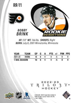 2022-23 Upper Deck Trilogy - Rookie Renditions #RR-11 Bobby Brink Back