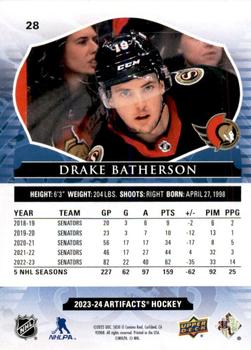 2023-24 Upper Deck Artifacts #28 Drake Batherson Back